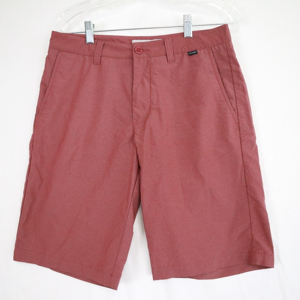 Travis Mathew Shorts Mens 30 Performance‎ Golf Chino Stretch Flex Flat Front Red
